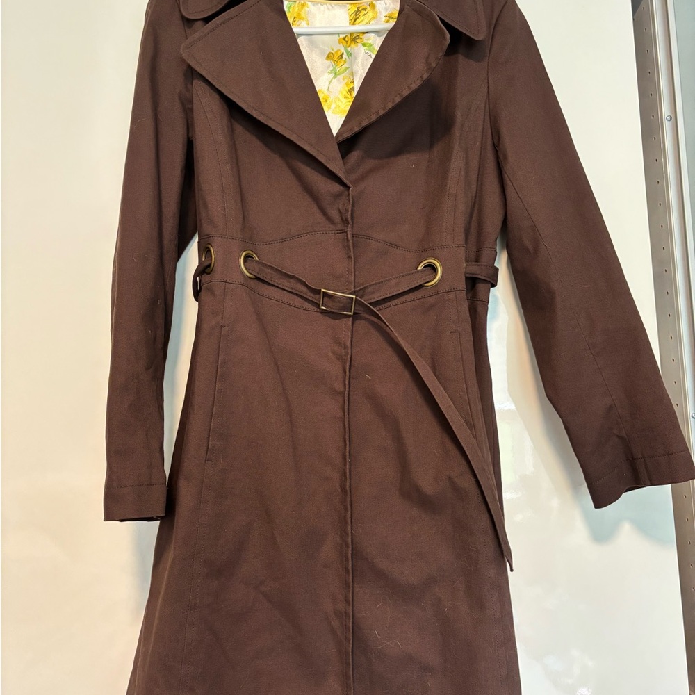 Via Spiga Brown Trench Coat with Tailored Fit